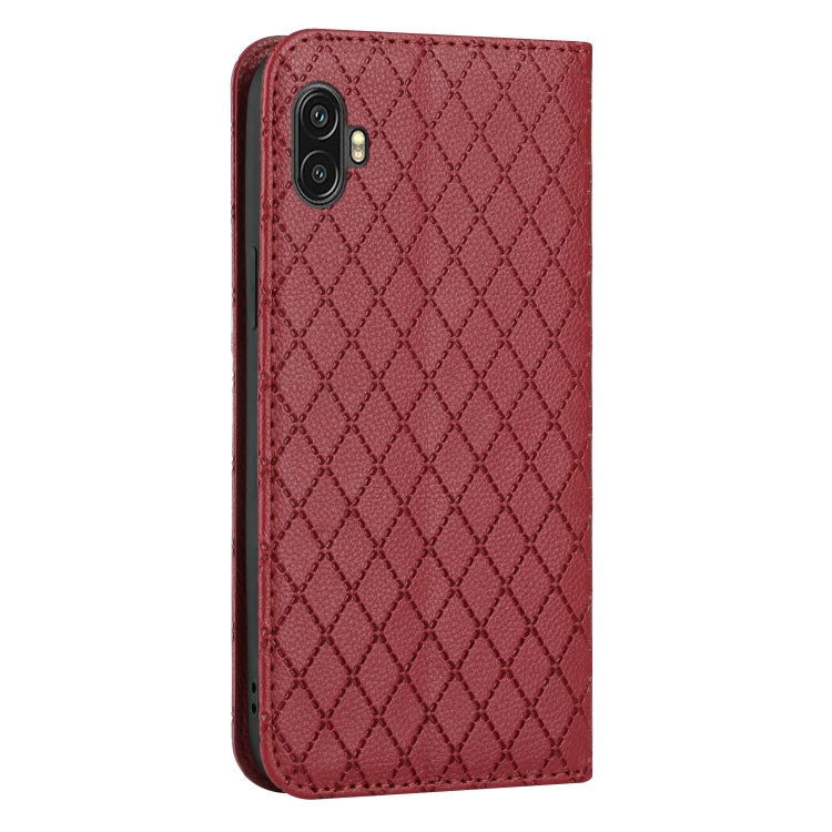 For Samsung Galaxy Xcover6 Pro S11 RFID Diamond Lattice Flip Leather Phone Case