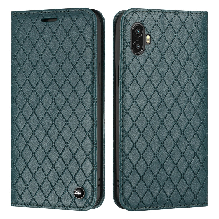 For Samsung Galaxy Xcover6 Pro S11 RFID Diamond Lattice Flip Leather Phone Case
