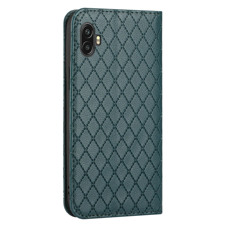 For Samsung Galaxy Xcover6 Pro S11 RFID Diamond Lattice Flip Leather Phone Case