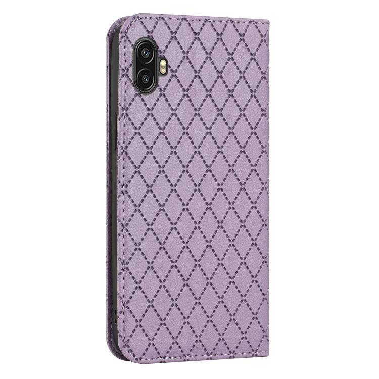 For Samsung Galaxy Xcover6 Pro S11 RFID Diamond Lattice Flip Leather Phone Case