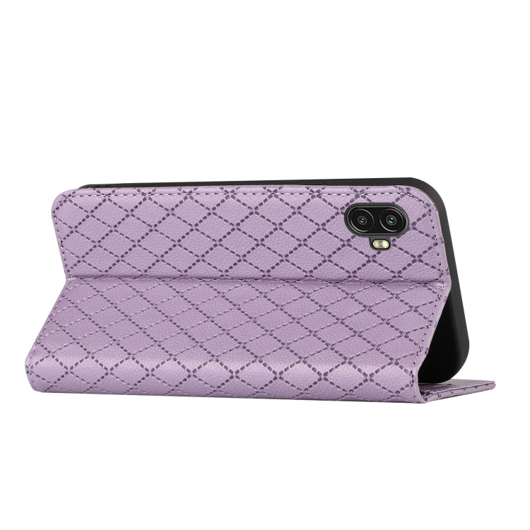 For Samsung Galaxy Xcover6 Pro S11 RFID Diamond Lattice Flip Leather Phone Case