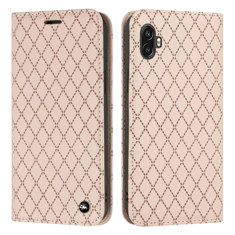 For Samsung Galaxy Xcover6 Pro S11 RFID Diamond Lattice Flip Leather Phone Case