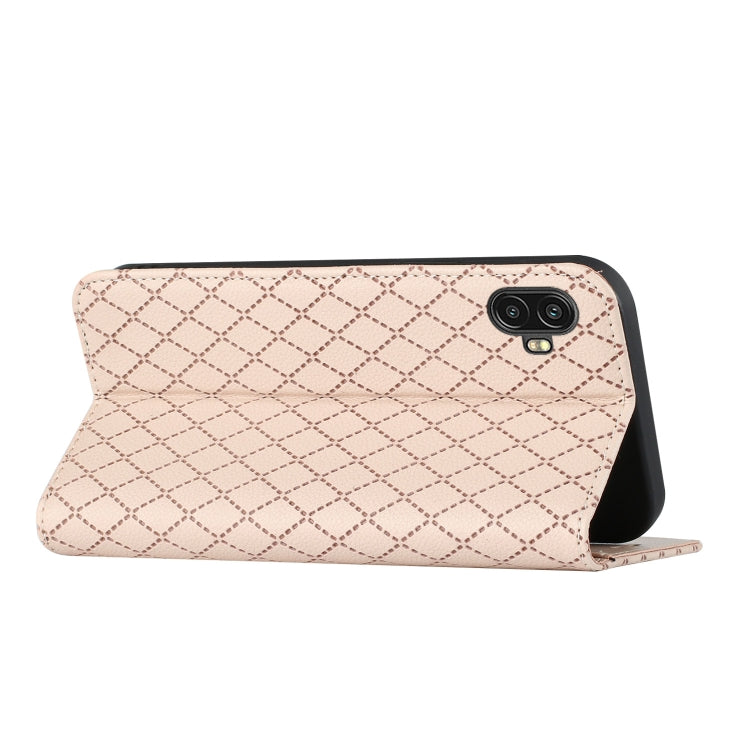For Samsung Galaxy Xcover6 Pro S11 RFID Diamond Lattice Flip Leather Phone Case