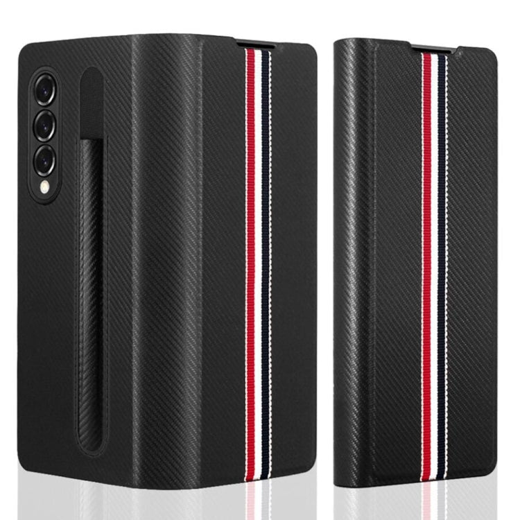 For Samsung Galaxy Z Fold4 Cross Texture Ultra-thin Folding Phone Case