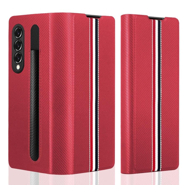 For Samsung Galaxy Z Fold4 Cross Texture Ultra-thin Folding Phone Case