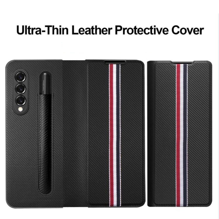 For Samsung Galaxy Z Fold4 Cross Texture Ultra-thin Folding Phone Case