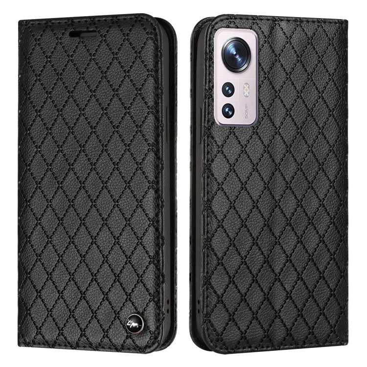 For Xiaomi 12 Lite S11 RFID Diamond Lattice Flip Leather Phone Case