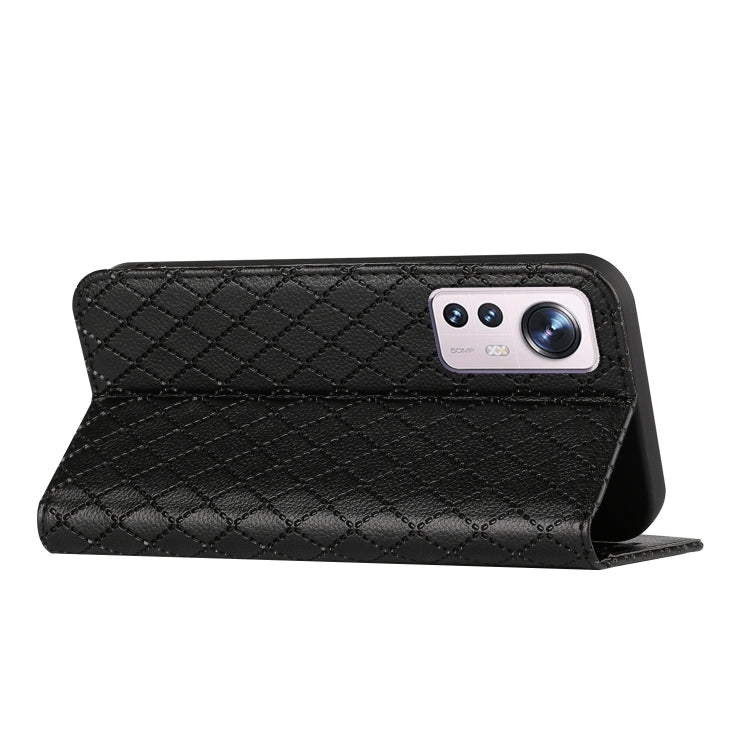 For Xiaomi 12 / 12X S11 RFID Diamond Lattice Flip Leather Phone Case