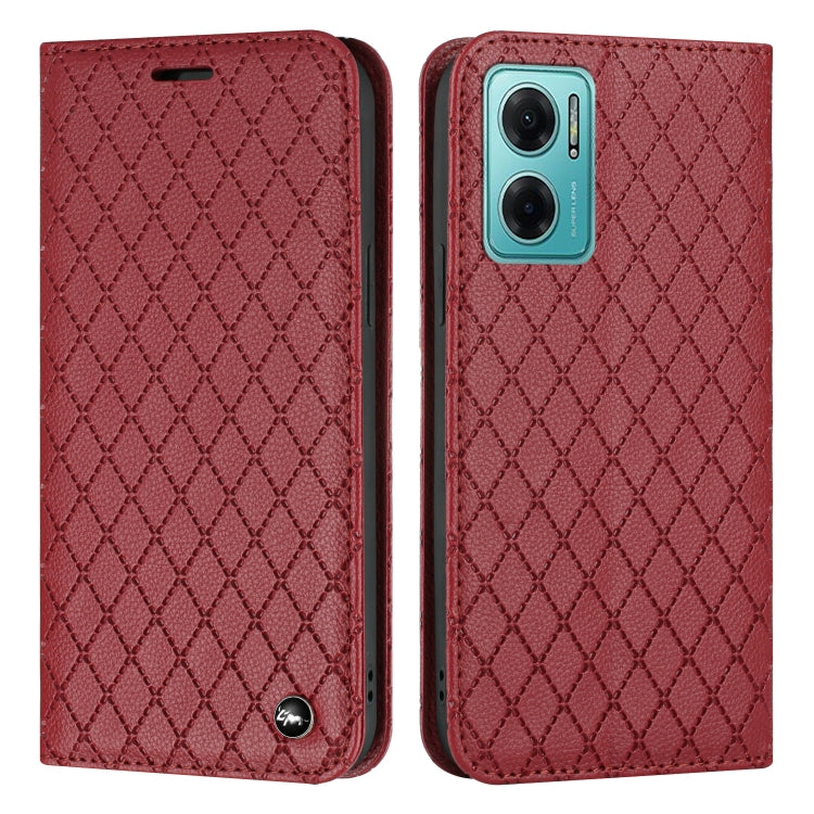 For Xiaomi Redmi 10 5G / Note 11E S11 RFID Diamond Lattice Flip Leather Phone Case