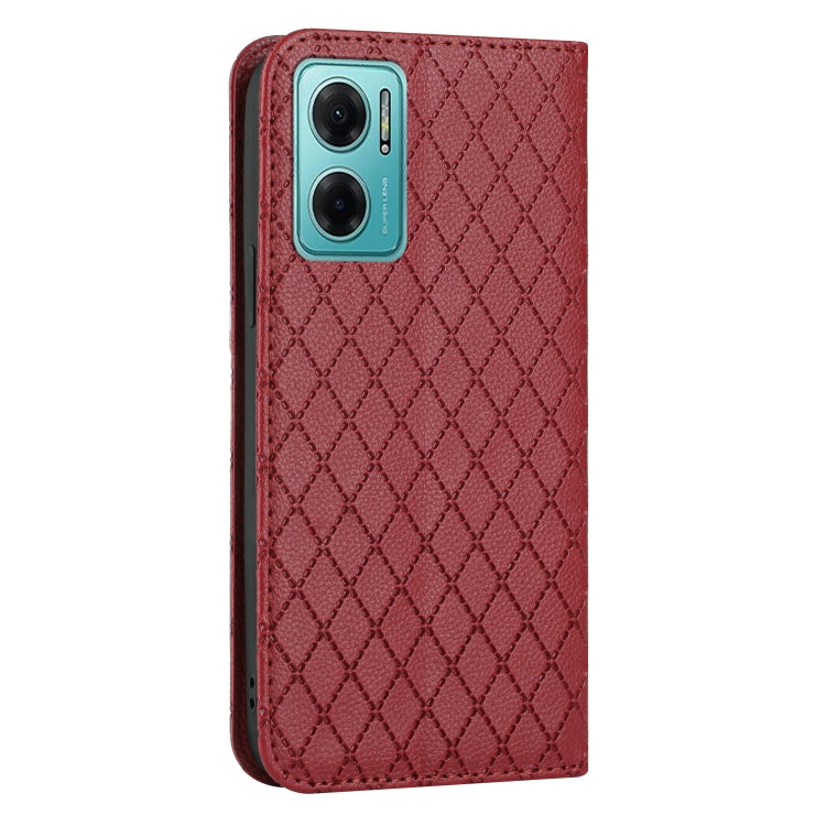 For Xiaomi Redmi 10 5G / Note 11E S11 RFID Diamond Lattice Flip Leather Phone Case