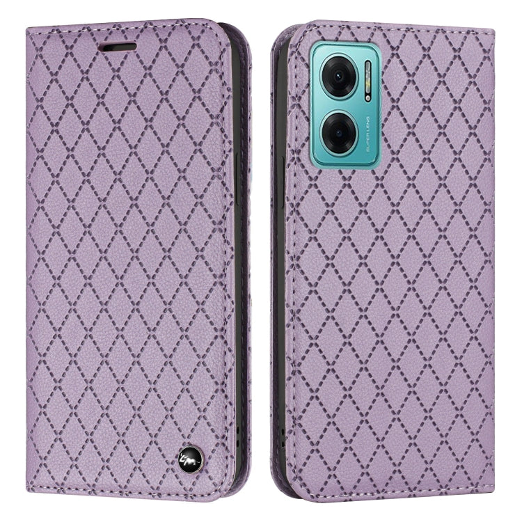 For Xiaomi Redmi 10 5G / Note 11E S11 RFID Diamond Lattice Flip Leather Phone Case