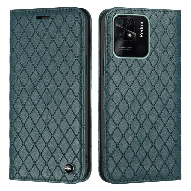 For Xiaomi Redmi 10C S11 RFID Diamond Lattice Flip Leather Phone Case