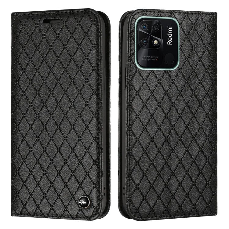 For Xiaomi Redmi 10C S11 RFID Diamond Lattice Flip Leather Phone Case