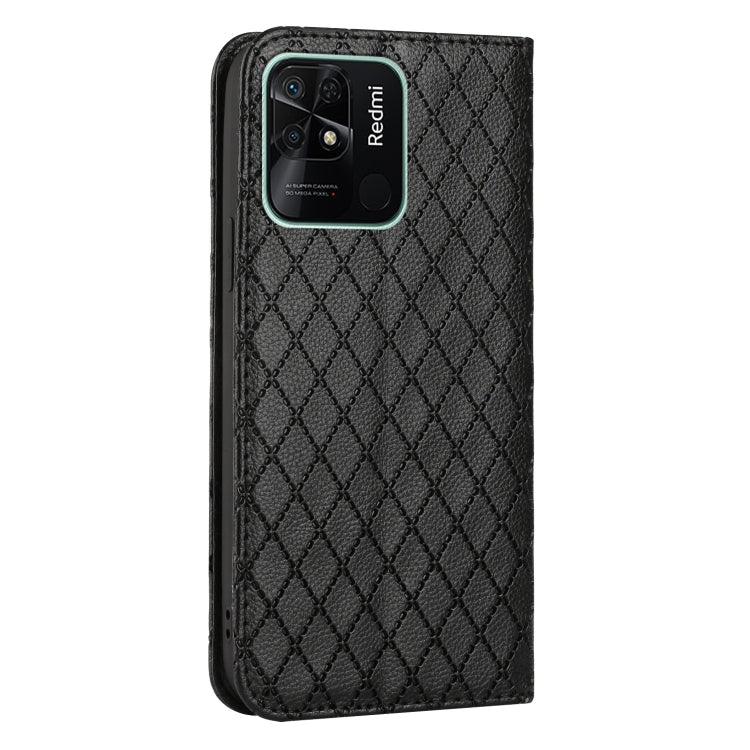 For Xiaomi Redmi 10C S11 RFID Diamond Lattice Flip Leather Phone Case