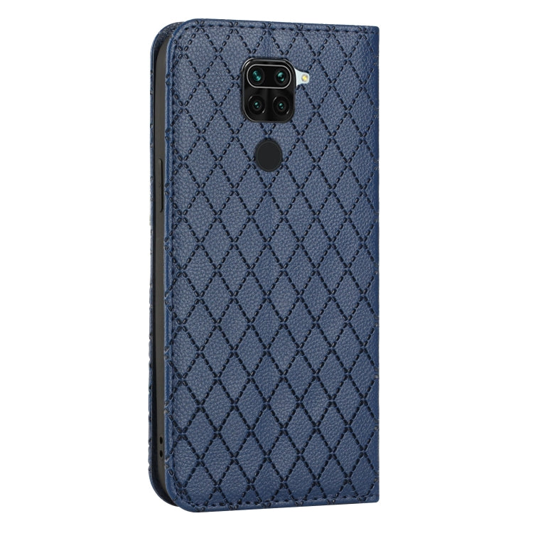 For Xiaomi Redmi Note 9 S11 RFID Diamond Lattice Flip Leather Phone Case