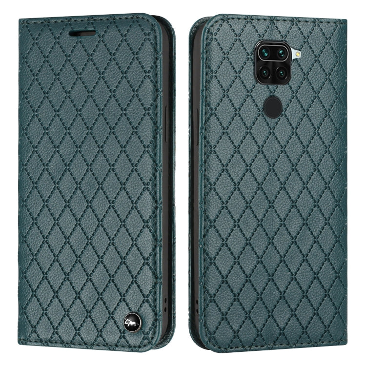 For Xiaomi Redmi Note 9 S11 RFID Diamond Lattice Flip Leather Phone Case
