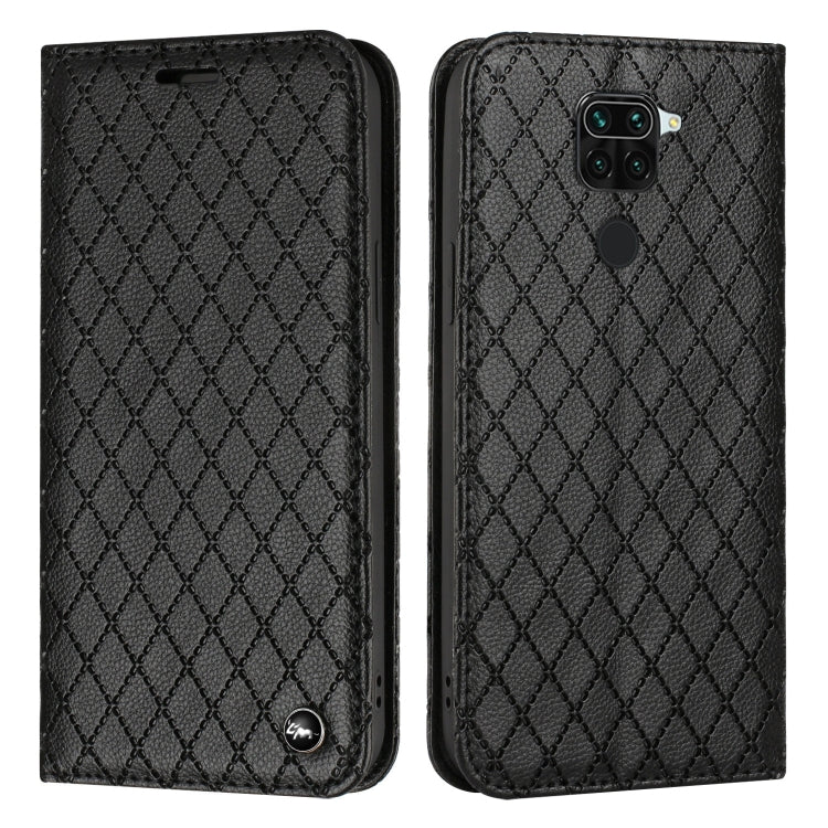 For Xiaomi Redmi Note 9 S11 RFID Diamond Lattice Flip Leather Phone Case