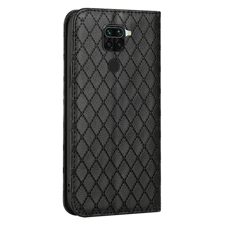 For Xiaomi Redmi Note 9 S11 RFID Diamond Lattice Flip Leather Phone Case