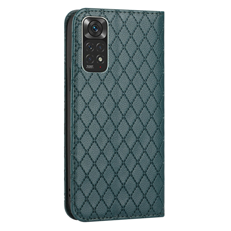 For Xiaomi Redmi Note 11 Global S11 RFID Diamond Lattice Flip Leather Phone Case
