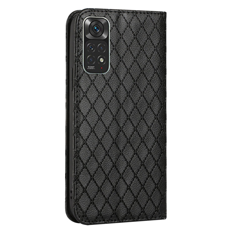 For Xiaomi Redmi Note 11 Global S11 RFID Diamond Lattice Flip Leather Phone Case