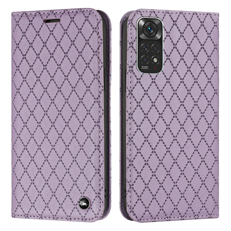 For Xiaomi Redmi Note 11 Global S11 RFID Diamond Lattice Flip Leather Phone Case