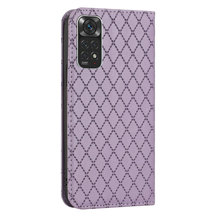 For Xiaomi Redmi Note 11 Global S11 RFID Diamond Lattice Flip Leather Phone Case