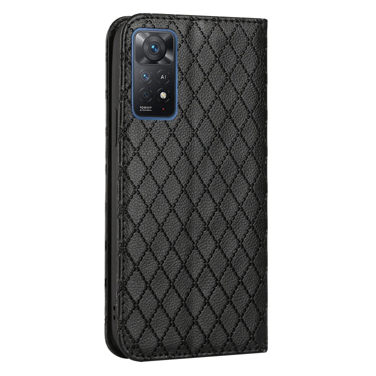 For Xiaomi Redmi Note 11 Pro Global 4G/5G S11 RFID Diamond Lattice Flip Leather Phone Case