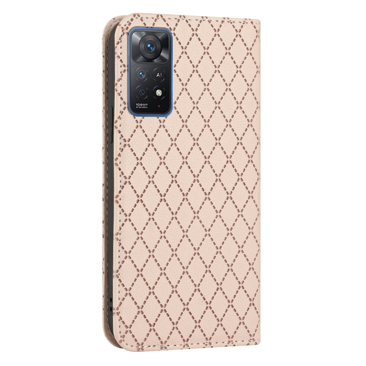 For Xiaomi Redmi Note 11 Pro Global 4G/5G S11 RFID Diamond Lattice Flip Leather Phone Case