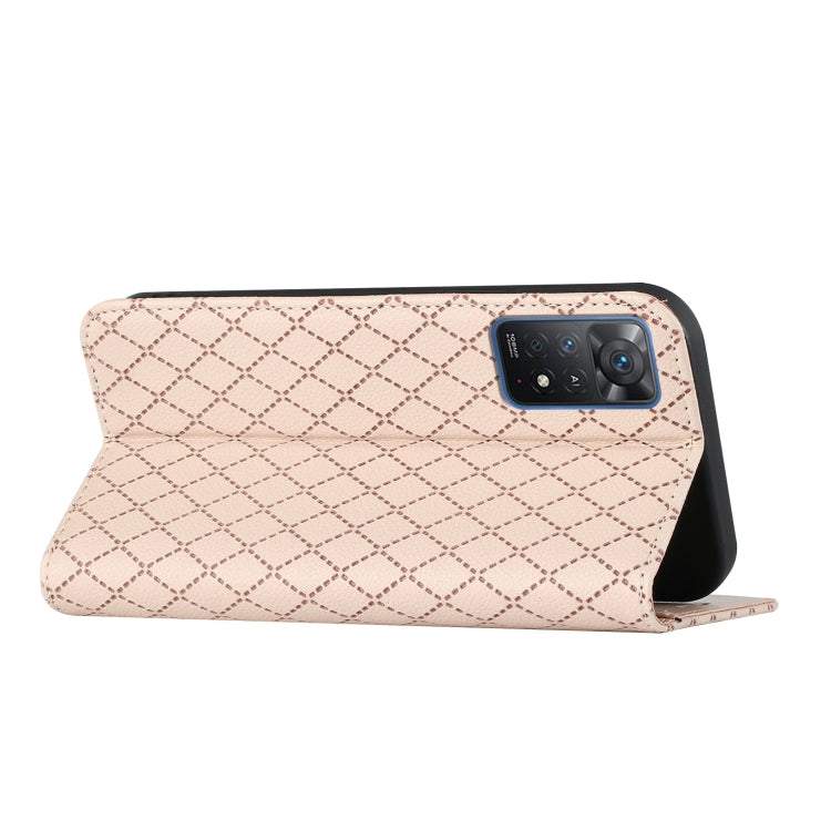 For Xiaomi Redmi Note 11 Pro Global 4G/5G S11 RFID Diamond Lattice Flip Leather Phone Case