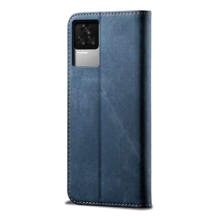 For Xiaomi Redmi K40S UItra Denim Texture Casual Style Leather Phone Case