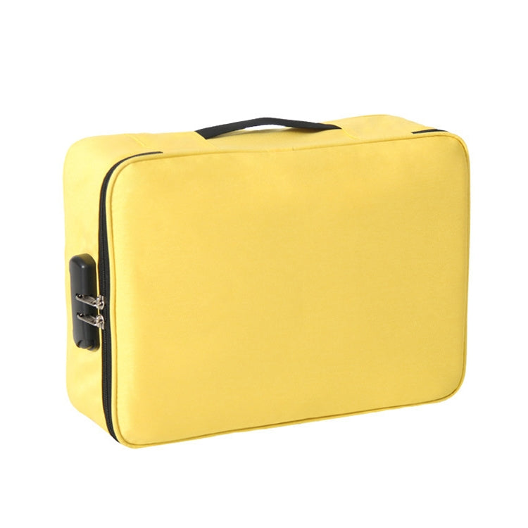 Large Capacity Multi-layers Foldable Fabric Document Storage Bag, Specification:Three Layers-Unlocked