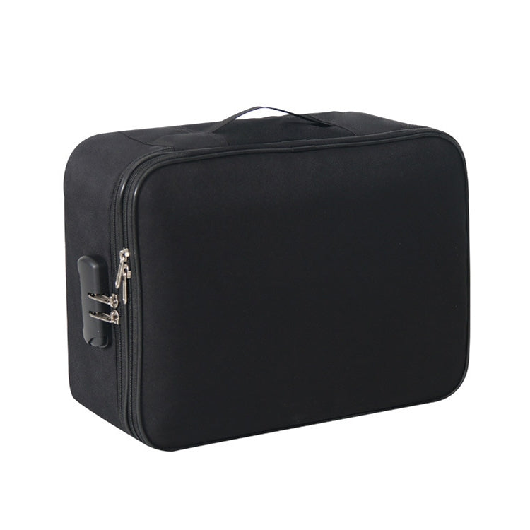 Large Capacity Multi-layers Foldable Fabric Document Storage Bag, Specification:Three Layers-Unlocked