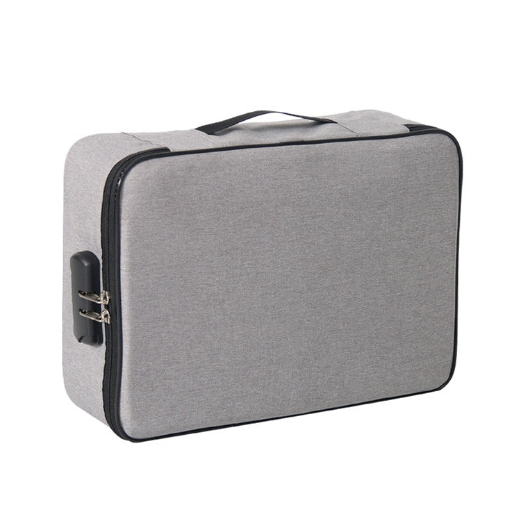 Large Capacity Multi-layers Foldable Fabric Document Storage Bag, Specification:Three Layers-Unlocked