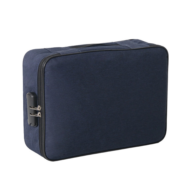 Large Capacity Multi-layers Foldable Fabric Document Storage Bag, Specification:Three Layers-Unlocked