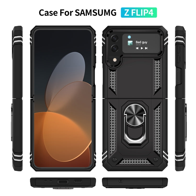 For Samsung Galaxy Z Flip4 Shockproof TPU + PC Phone Case with Holder