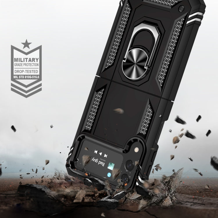 For Samsung Galaxy Z Flip4 Shockproof TPU + PC Phone Case with Holder
