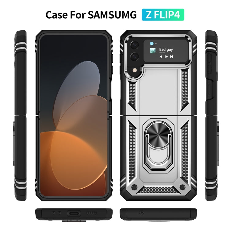 For Samsung Galaxy Z Flip4 Shockproof TPU + PC Phone Case with Holder