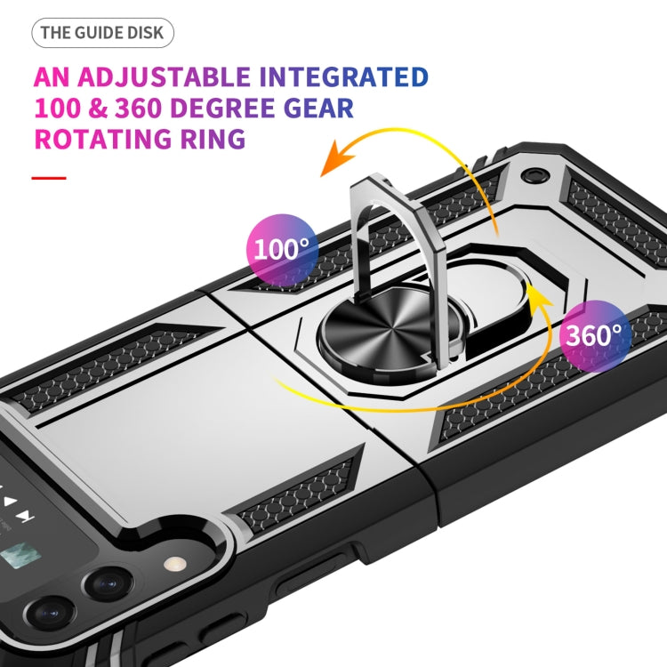 For Samsung Galaxy Z Flip4 Shockproof TPU + PC Phone Case with Holder