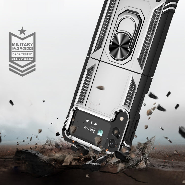 For Samsung Galaxy Z Flip4 Shockproof TPU + PC Phone Case with Holder