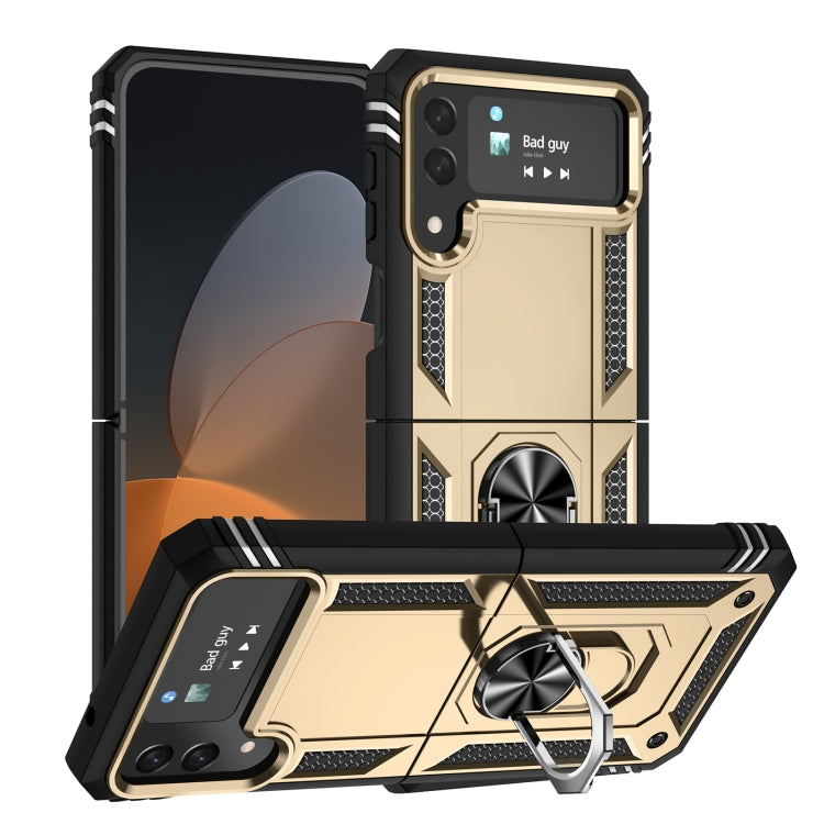 For Samsung Galaxy Z Flip4 Shockproof TPU + PC Phone Case with Holder