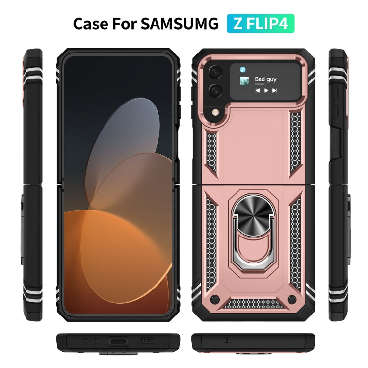 For Samsung Galaxy Z Flip4 Shockproof TPU + PC Phone Case with Holder