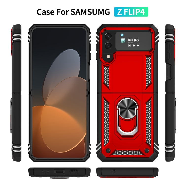 For Samsung Galaxy Z Flip4 Shockproof TPU + PC Phone Case with Holder
