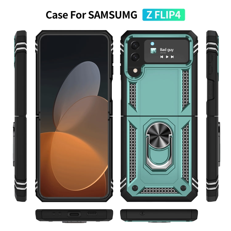 For Samsung Galaxy Z Flip4 Shockproof TPU + PC Phone Case with Holder