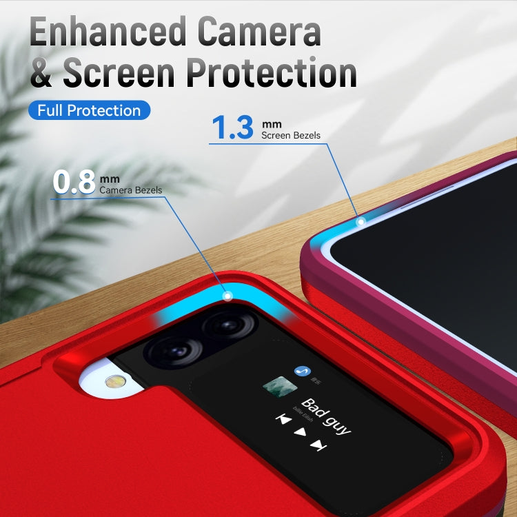 For Samsung Galaxy Z Flip4 Pioneer Armor Heavy Duty PC + TPU Phone Case