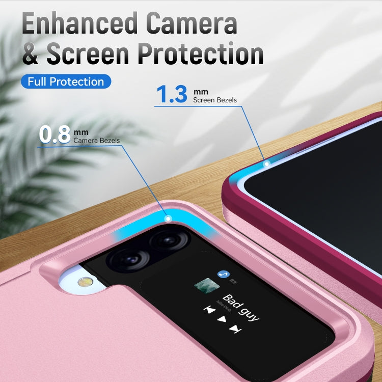 For Samsung Galaxy Z Flip4 Pioneer Armor PC + TPU Phone Case with Holder