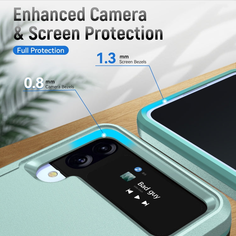 For Samsung Galaxy Z Flip4 Pioneer Armor PC + TPU Phone Case with Holder