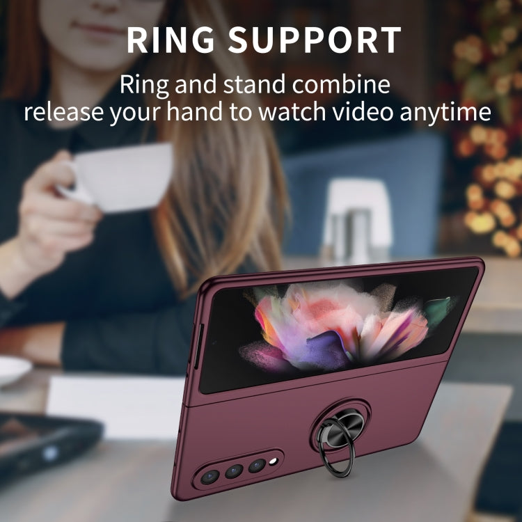 For Samsung Galaxy Z Fold4 Armor Ring Holder Phone Case