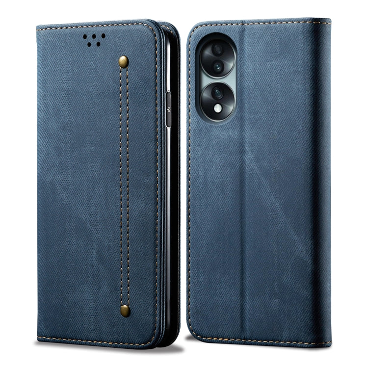 For Honor 70 Denim Texture Flip Leather Phone Case