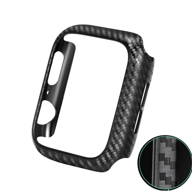PC Carbon Fiber Frame Watch Case For Apple Watch Series 9 / 8 / 7 45mm(Black)