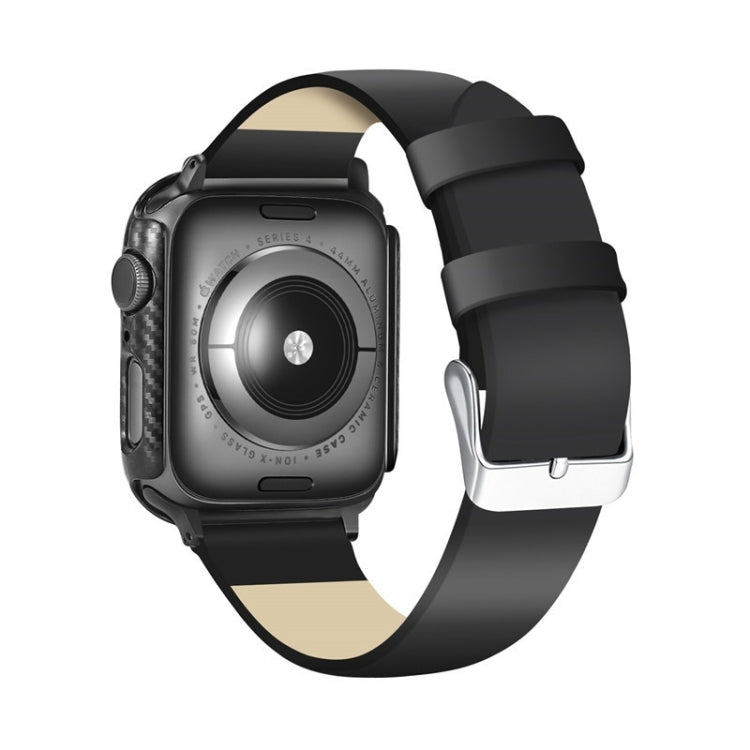 PC Carbon Fiber Frame Watch Case For Apple Watch Series 9 / 8 / 7 45mm(Black)